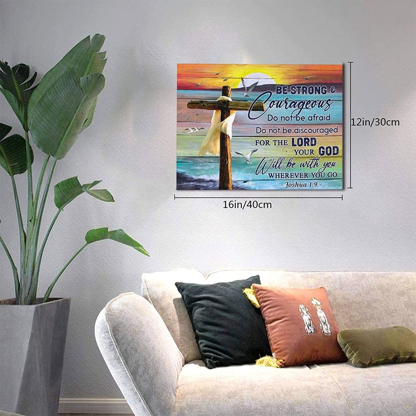 Christian Canvas Wall Art Bible Verse Wall Art Christian Wall Art Religious Wall Art Scripture Wall Art Bible Verses Wall Decor Inspirational Wall Art for Office Christian Posters 12X16Inch