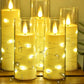 Electric Candle Lamp Christmas Party Lighting Chain Western Restaurant Decoration With Cup Candle Wedding Ceremony Layout