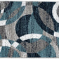Contemporary Modern Circles Abstract Area Rug 2' X 3' Blue