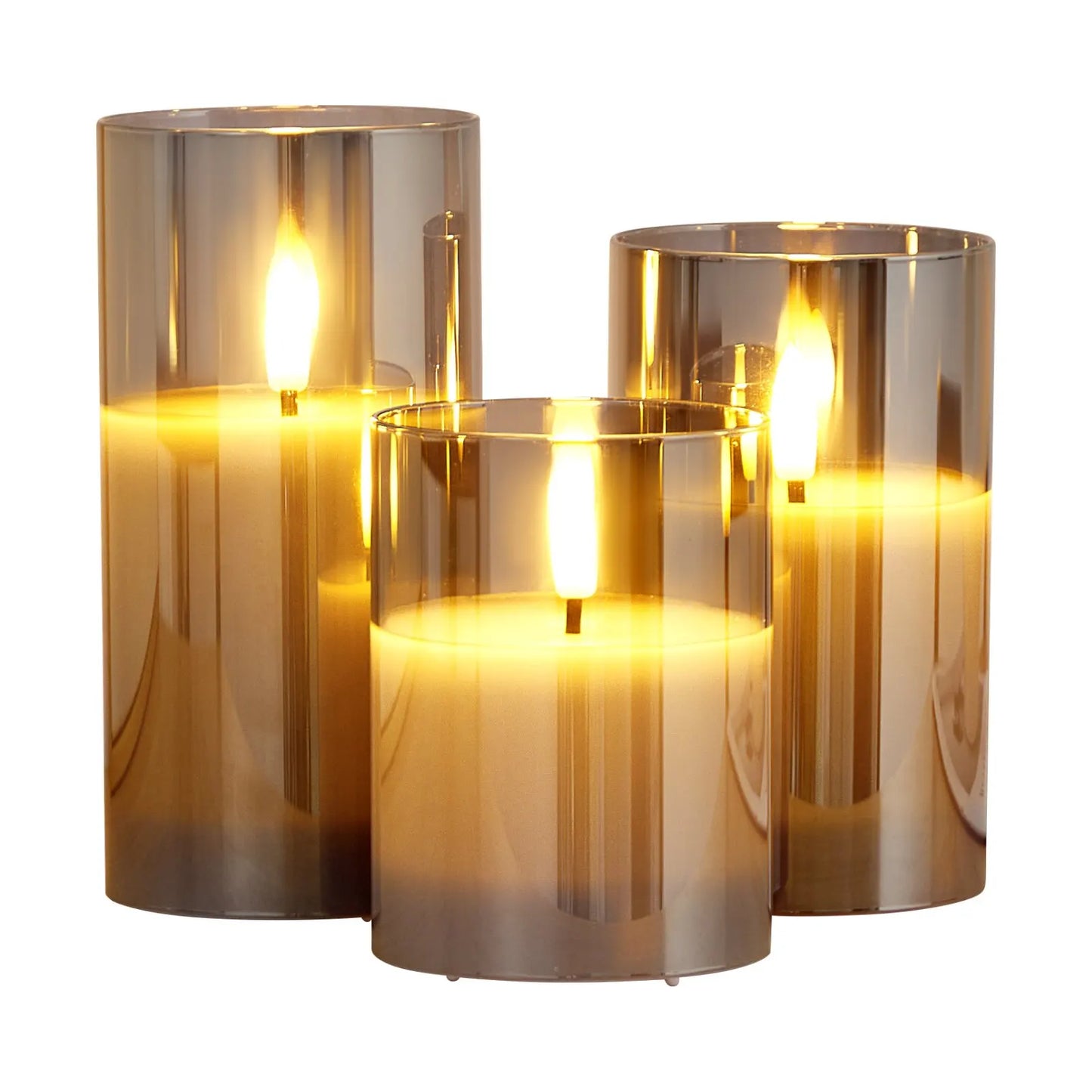 Flameless LED Candles 3 Pack Battery Operated Candles with Remote Control, Realistic Flickering Candles for Safe Ambiance