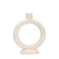 Off-white Unglazed Ceramic Candle Holder Decoration