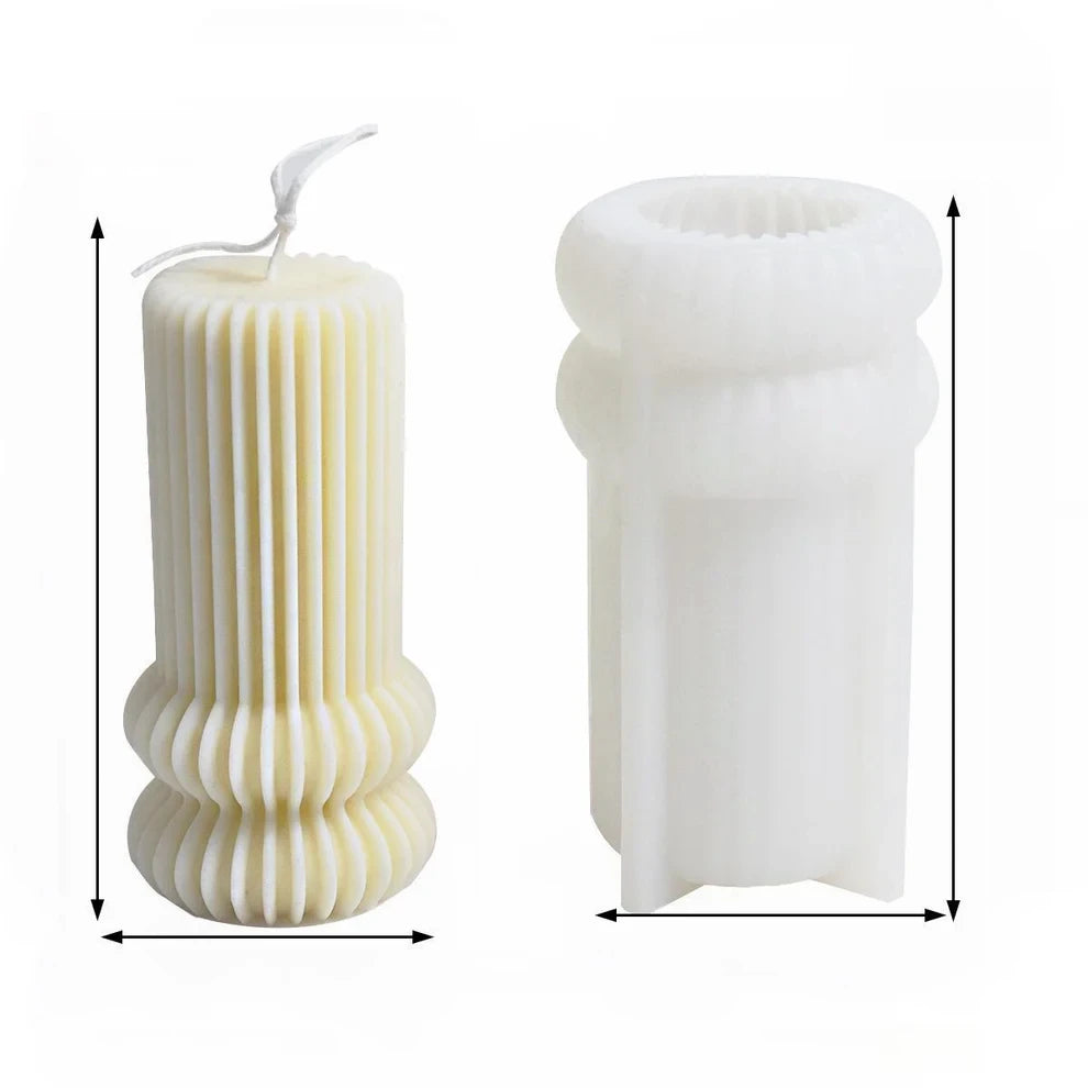 Diy Striped Column Candle Silicone Mold