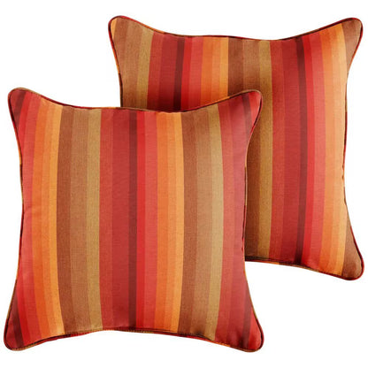 Sunbrella Astoria Sunset Outdoor Corded Throw Pillows (2-Pack)