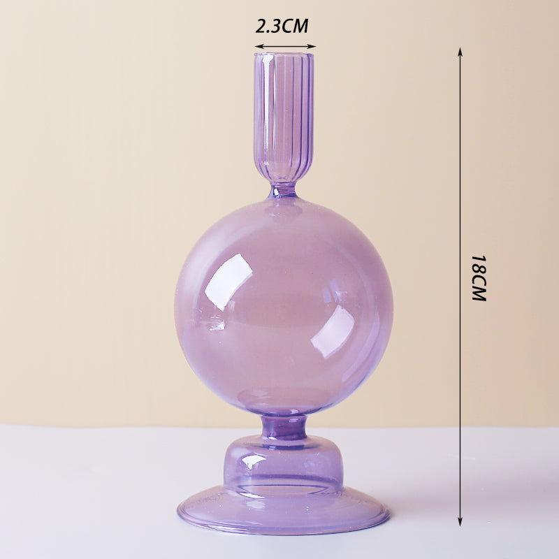 Candlelight Dinner Creative Glass Candle Holder Decoration