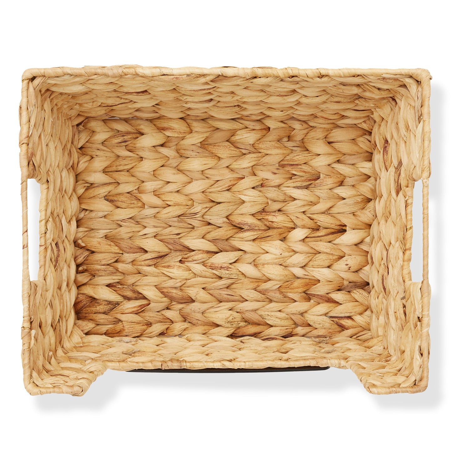 2Pk Wide Pantry Baskets, Wicker Hyacinth Seagrass Kitchen Shelf Storage Bins