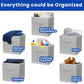 Storage Cubes, 11 Inch Cube Storage Bins for Shelves (10 Pack), Fabric Collapsible Storage Bins with Dual Handles, Foldable Cube Baskets for Clothes, Closet Organizers and Storage Box (Grey)