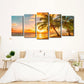 Cozy Sea Extra Large Modern Ocean Sunset Sea Beach Canvas Prints Pictures Paintings on Canvas Wall Art for Home Decor 5 Panels Gallery Wrapped Tropical Scenery Seascape Giclee Artwork