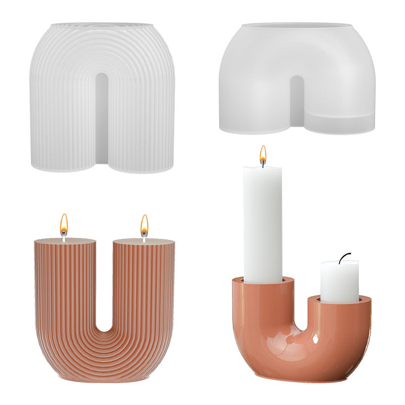 Household Fashion Candle Holder Silicone Mold