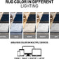 Modern Geometric Boxes Navy Area Rug, Non-Shedding Carpet for Living Room, Bedroom, or Dining Room, 5'3" X 7'3"
