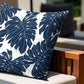 17.3 In. X 17.3 In. Patio Square Outdoor Throw Pillow in Palm Leaf (2-Pack)