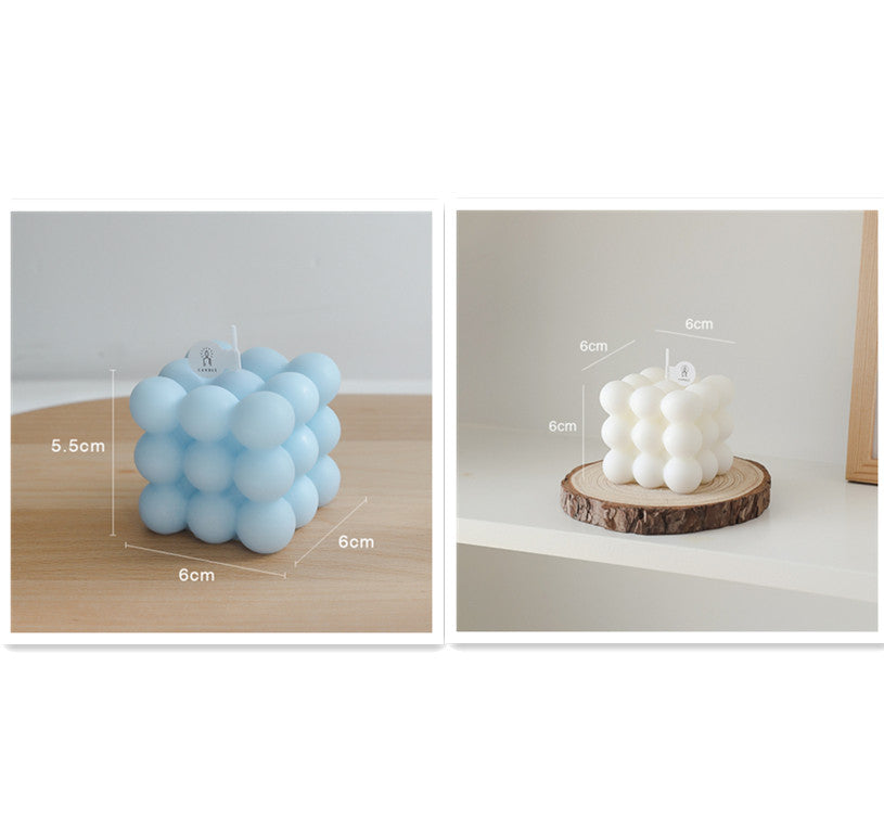 Rubik's Cube Candle Fashion Photography Props