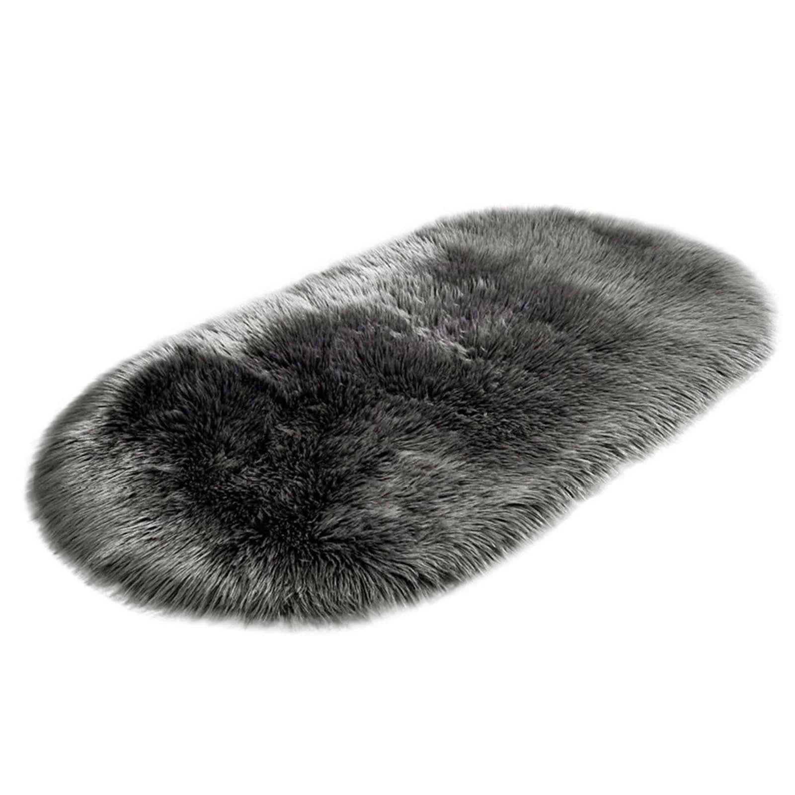 Rugs Super Soft Faux Sheepskin Area Rugs for Bedroom Floor Shaggy Plush Carpet Faux Rug Bedside Rugs