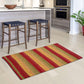 Cotton Diamond Weave 24X36 Inch Red Combo Area Rug, Indoor/Outdoor, Machine Washable, Hand Woven, Living Room & Kitchen Entryway