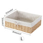 Wicker Baskets Storage Baskets Sundries Organizer with Lid Bathroom Clothes Laundry Basket Household Towel Toys Container Basket