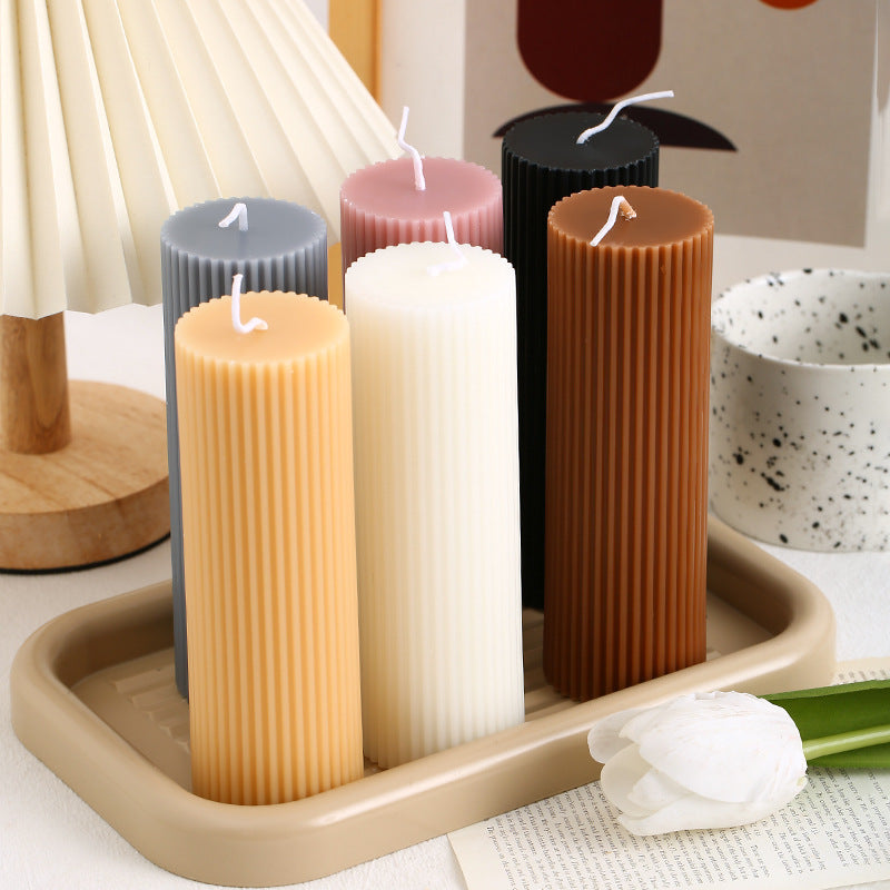European Roman Column Candle Indoor Decoration