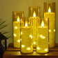 Electric Candle Lamp Christmas Party Lighting Chain Western Restaurant Decoration With Cup Candle Wedding Ceremony Layout