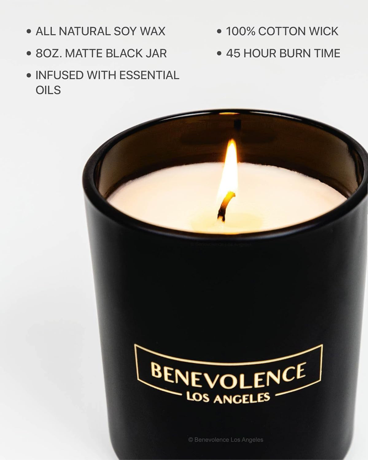 Lavender, Mint & Sage Scented Candle | Soy Christmas Candles, Black Candle for Home | Holiday Candles Gifts for Women and Men | Home Fragrance | Aromatherapy| 8Oz, 45 Hour Burn