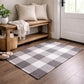 Rug Buffalo Plaid Area Rug 24X36 Inch (2X3), Charcoal & White, Reversible Cotton Woven Farmhouse Rug for Living Room, Kitchen, Entryway, Bathroom