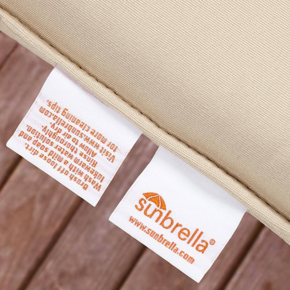 Sunbrella Stanton Greystone Outdoor Corded Throw Pillows (2-Pack)