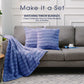 Faux Fur Throw Pillows 22" X 22", Set of 2 - Veri Peri