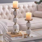 Aluminum Marble Candle Holder Decorative Piece