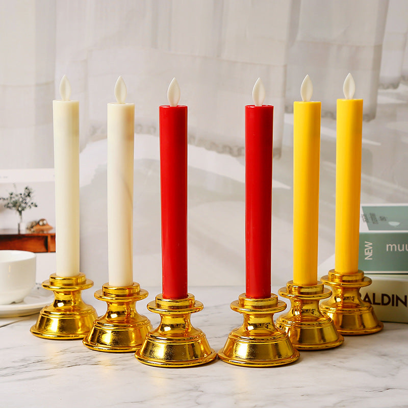 Long Brush Holder Electronic Candle Buddha Light
