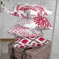 New Living Series Double-Sided Design Decorative Throw Pillow Cover, 18" X 18", Red/Brown, 4 Pack