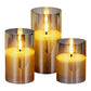 Flameless LED Candles 3 Pack Battery Operated Candles with Remote Control, Realistic Flickering Candles for Safe Ambiance