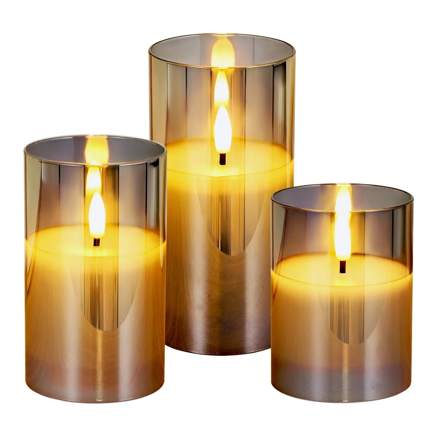Flameless LED Candles 3 Pack Battery Operated Candles with Remote Control, Realistic Flickering Candles for Safe Ambiance