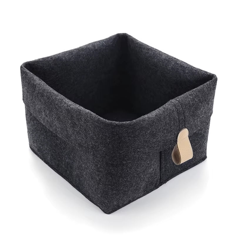 Various Clothes Felt Storage Baskets for Home Bathroom Office Toy Underwear Laundry Bucket Sundries Box for Dormitory