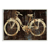 10 In. X 15 In. "Black Tan and Blue Distressed Bicycle Silhouette" by Artist Amanda Wade Wood Wall Art