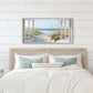 Window Beach Framed Wall Art Canvas Large Tropical Coastal Sea Landscape 48"X24"