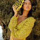 ARNOLDI VENOM Hand-beaded Clutch Bag In Black & Yellow