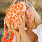 ARNOLDI PEACHPUFF Hand-beaded Clutch Bag In Orange & Peach