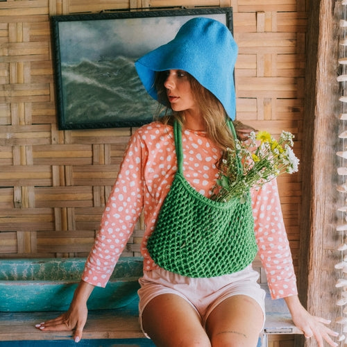 BLOOM Crochet Hat, in Mosaic Blue