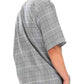 TAPED PLAID ZIP UP SHIRT
