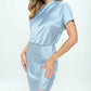 Stretch Satin One Shoulder Dress