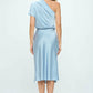 Stretch Satin One Shoulder Dress