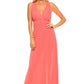 Women's Halter Maxi Dress with Cross Back Straps