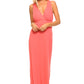 Women's Halter Maxi Dress with Cross Back Straps