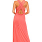 Women's Halter Maxi Dress with Cross Back Straps