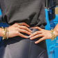 Square CZ Buckle Bangle
