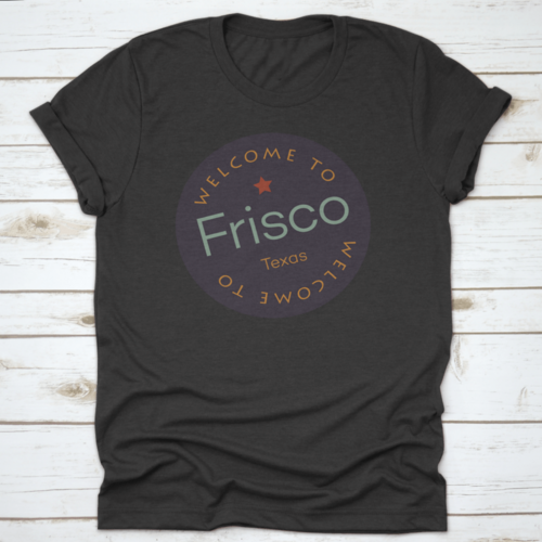 Welcome To Frisco Texas Tourism Badge Or Label Sticker. Isolated On