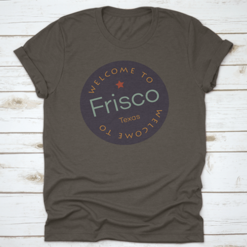 Welcome To Frisco Texas Tourism Badge Or Label Sticker. Isolated On