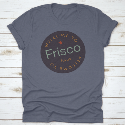 Welcome To Frisco Texas Tourism Badge Or Label Sticker. Isolated On