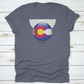 Colorado Flag In Circle Shape National Flag Of Colorado Flag In Grungy