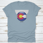 Colorado Flag In Circle Shape National Flag Of Colorado Flag In Grungy