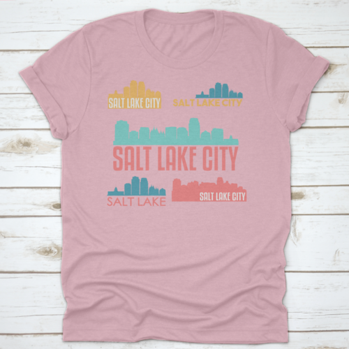 Salt Lake City Utah Usa Flat Icon Skyline Silhouette Design City