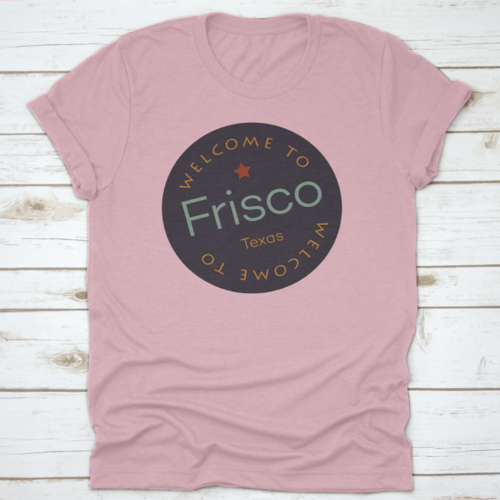 Welcome To Frisco Texas Tourism Badge Or Label Sticker. Isolated On