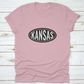 Simple Abstract And Flat Graphic Design Of A State: Kansas The